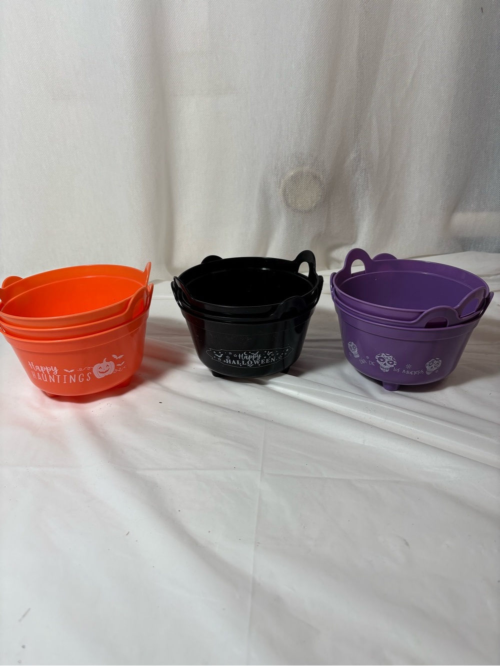 Halloween Kids Candy Cauldron 9 (4x4)- Orange, Black, Purple